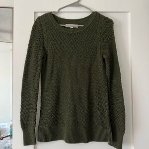 LOFT Women's Slim Fit Olive Green Sweater Size Small